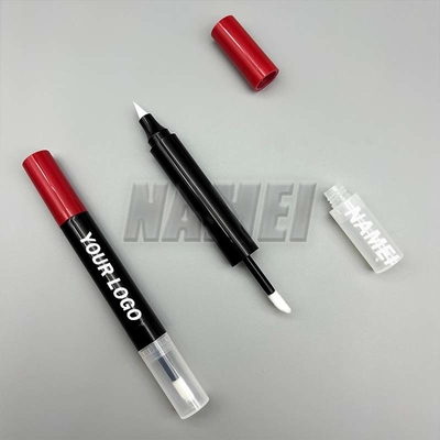 قیمت خوب 2 در 1 لوله سایه های چشم مایع لوله ی خالی پلاستیکی با عصا لوگو سفارشی بسته بندی آرایشی آنلاین