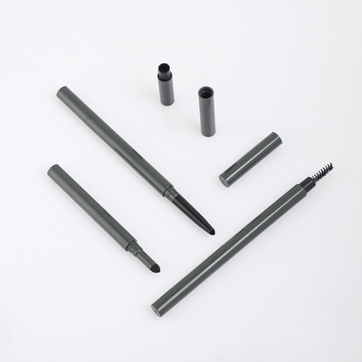 قیمت خوب 3 در 1 بسته بندی آرایشی مداد ابرو گرد لوله خالی می تواند پایین پر کردن مداد ابرو پلاستیکی ظرف عمده فروشی آنلاین