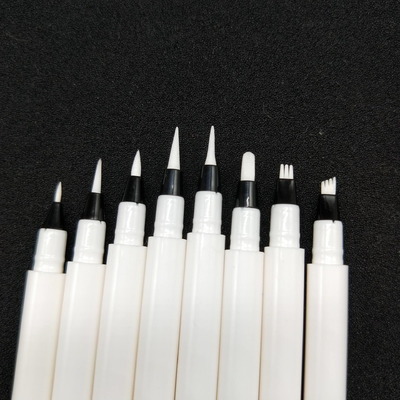 قیمت خوب عمده فروشی خالی مایع ابرو آرایش خم قلم گلابی چشم ابرو رنگ مداد لوله ظرف بسته بندی 4 نوک چنگال آنلاین